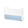 Bed DREAM NEW 60x120 white+baby blue /transformed into a child bed/
